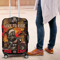 Indian Motorcycle Luggage Cover Live To Ride Skull Biker Native American - Wonder Print Shop