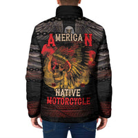 Indian Motorcycle Padded Jacket Live To Ride Skull Biker Native American - Wonder Print Shop