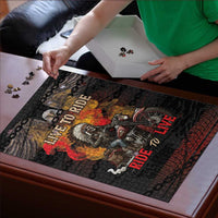 Indian Motorcycle Puzzle Live To Ride Skull Biker Native American - Wonder Print Shop