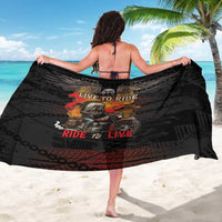 Indian Motorcycle Sarong Live To Ride Skull Biker Native American - Wonder Print Shop