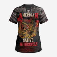 Indian Motorcycle Scrub Top Live To Ride Skull Biker Native American - Wonder Print Shop