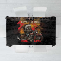 Indian Motorcycle Tablecloth Live To Ride Skull Biker Native American - Wonder Print Shop
