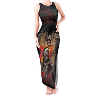 Indian Motorcycle Tank Maxi Dress Live To Ride Skull Biker Native American - Wonder Print Shop