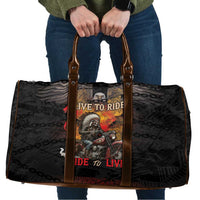 Indian Motorcycle Travel Bag Live To Ride Skull Biker Native American - Wonder Print Shop