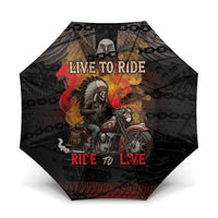 Indian Motorcycle Umbrella Live To Ride Skull Biker Native American - Wonder Print Shop