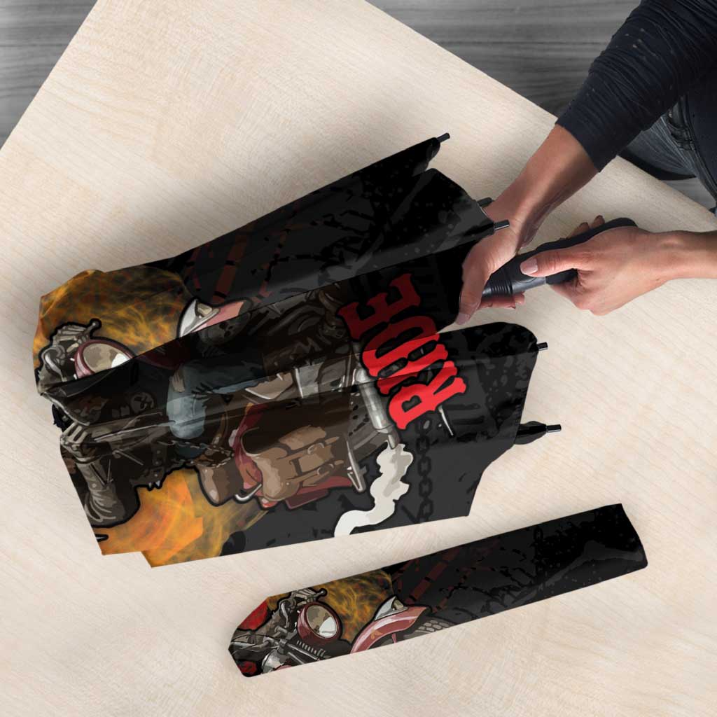 Indian Motorcycle Umbrella Live To Ride Skull Biker Native American - Wonder Print Shop