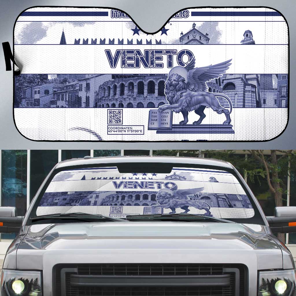 Italy Veneto Auto Sun Shade Lion Saint Mark Of Venetian Republic - Wonder Print Shop