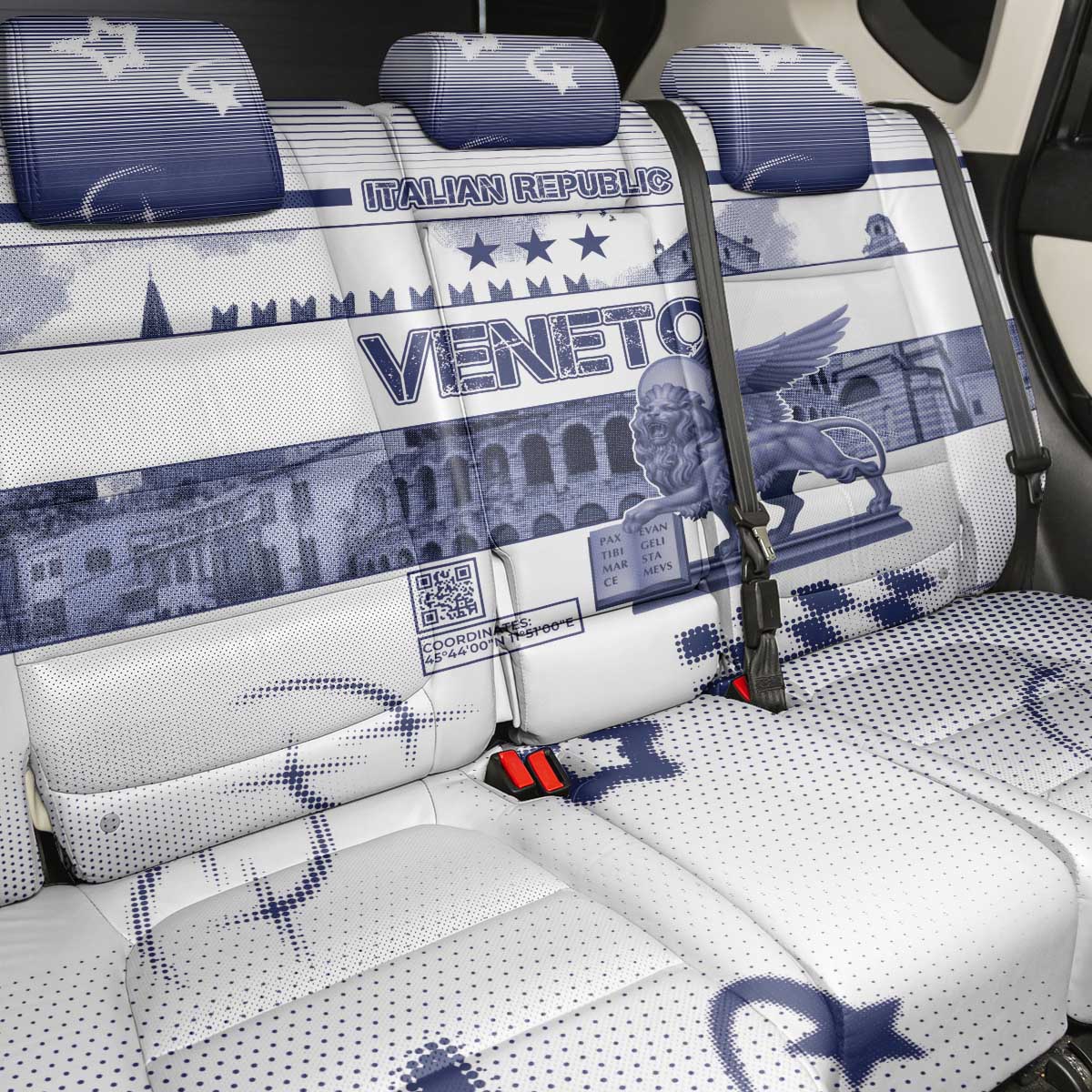 Italy Veneto Back Car Seat Cover Lion Saint Mark Of Venetian Republic - Wonder Print Shop