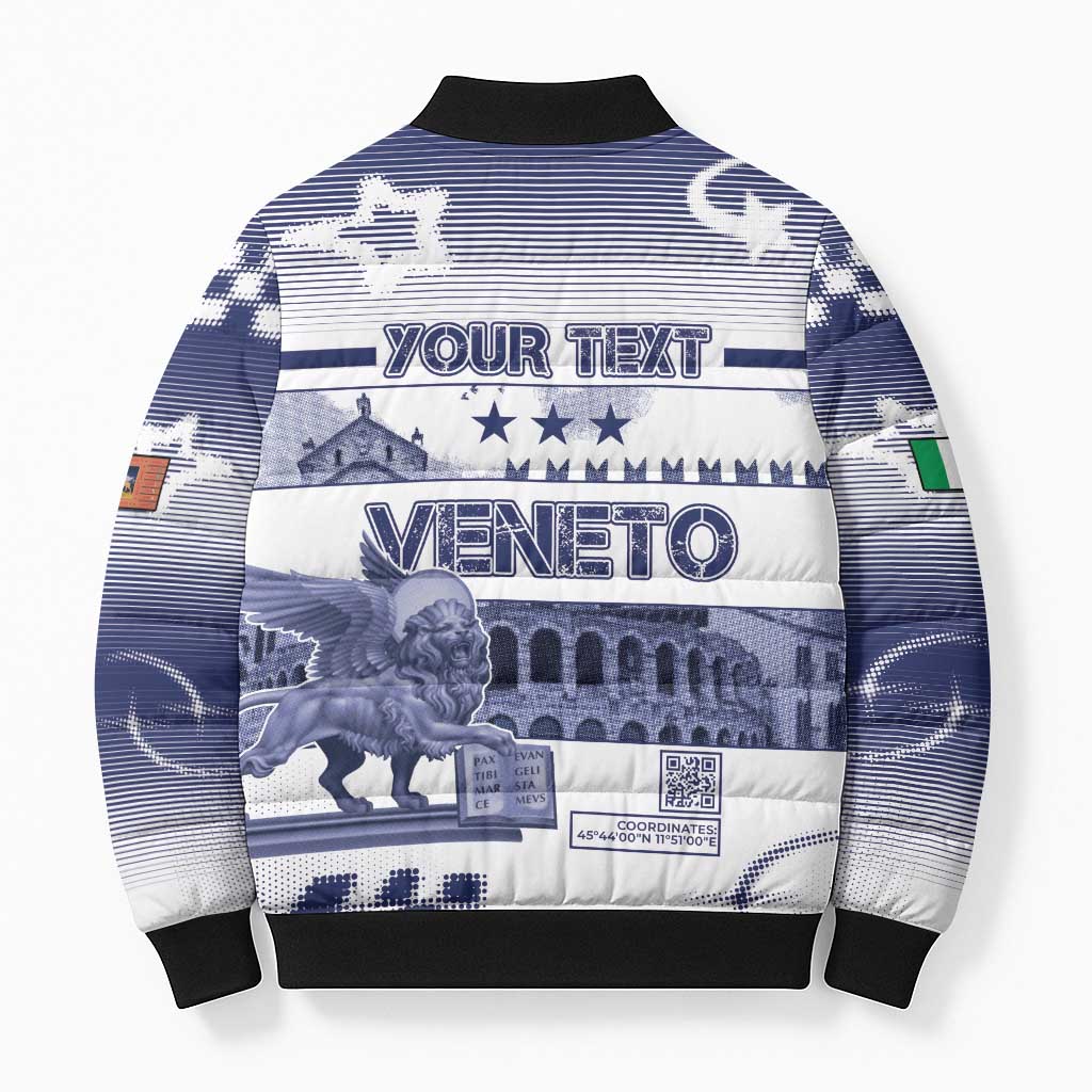 Personalized Italy Veneto Bomber Puffer Jacket Lion Saint Mark Of Venetian Republic - Wonder Print Shop