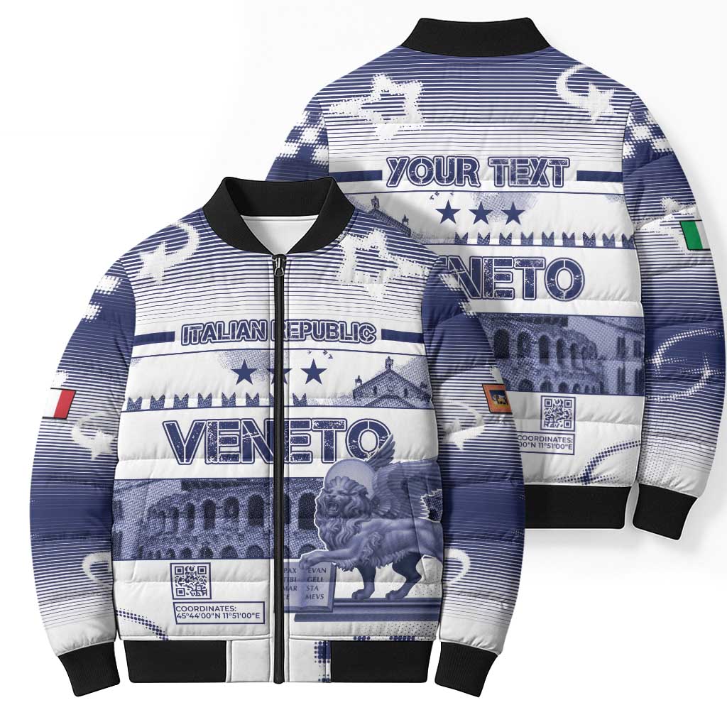 Personalized Italy Veneto Bomber Puffer Jacket Lion Saint Mark Of Venetian Republic - Wonder Print Shop