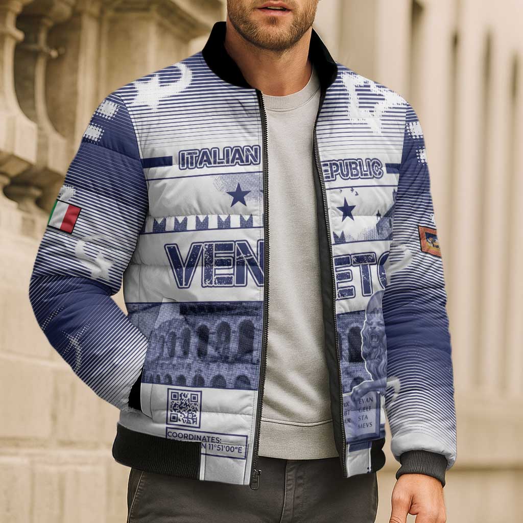 Personalized Italy Veneto Bomber Puffer Jacket Lion Saint Mark Of Venetian Republic - Wonder Print Shop