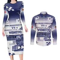 Personalized Italy Veneto Couples Matching Long Sleeve Bodycon Dress and Long Sleeve Button Shirt Lion Saint Mark Of Venetian Republic - Wonder Print Shop