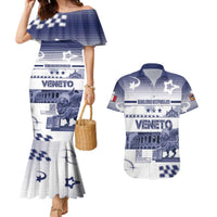 Personalized Italy Veneto Couples Matching Mermaid Dress and Hawaiian Shirt Lion Saint Mark Of Venetian Republic - Wonder Print Shop