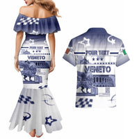 Personalized Italy Veneto Couples Matching Mermaid Dress and Hawaiian Shirt Lion Saint Mark Of Venetian Republic - Wonder Print Shop
