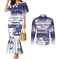 Personalized Italy Veneto Couples Matching Mermaid Dress and Long Sleeve Button Shirt Lion Saint Mark Of Venetian Republic - Wonder Print Shop