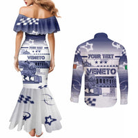 Personalized Italy Veneto Couples Matching Mermaid Dress and Long Sleeve Button Shirt Lion Saint Mark Of Venetian Republic - Wonder Print Shop