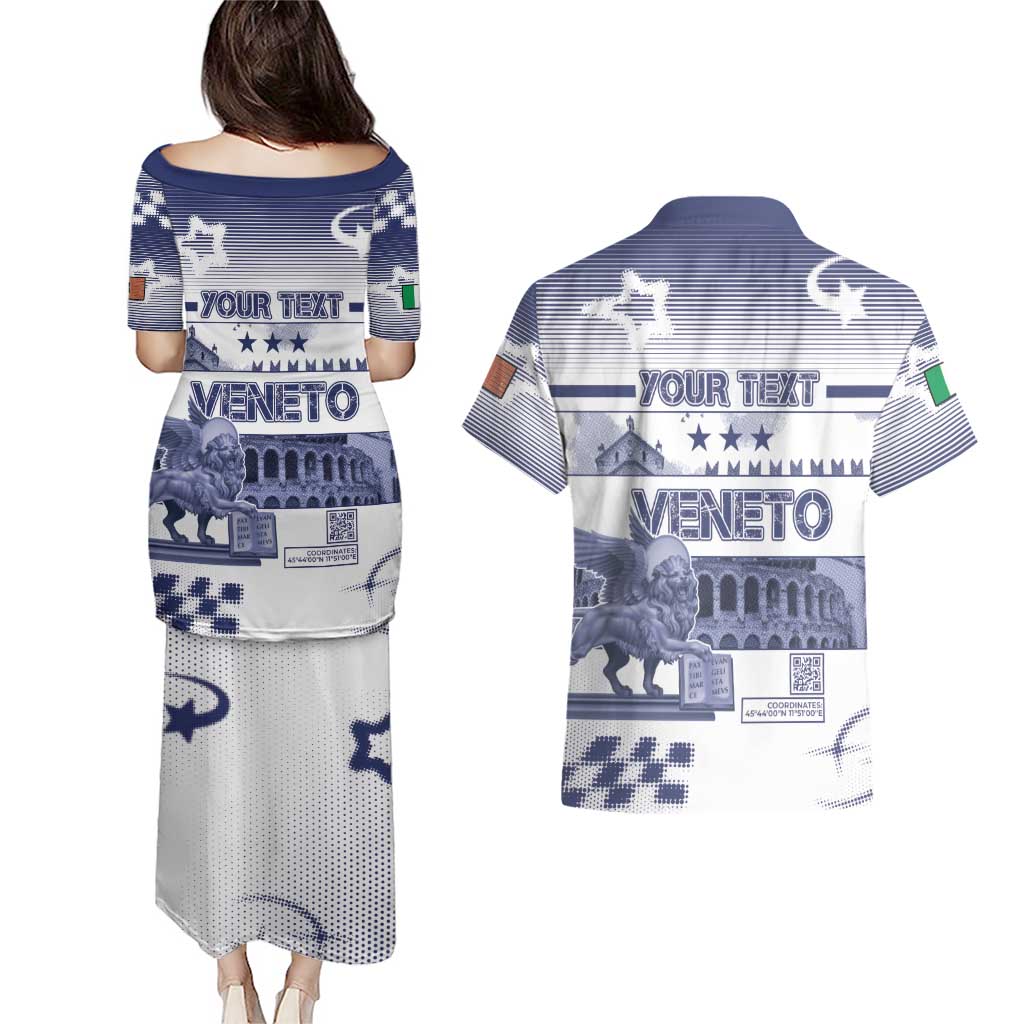 Personalized Italy Veneto Couples Matching Puletasi and Hawaiian Shirt Lion Saint Mark Of Venetian Republic - Wonder Print Shop