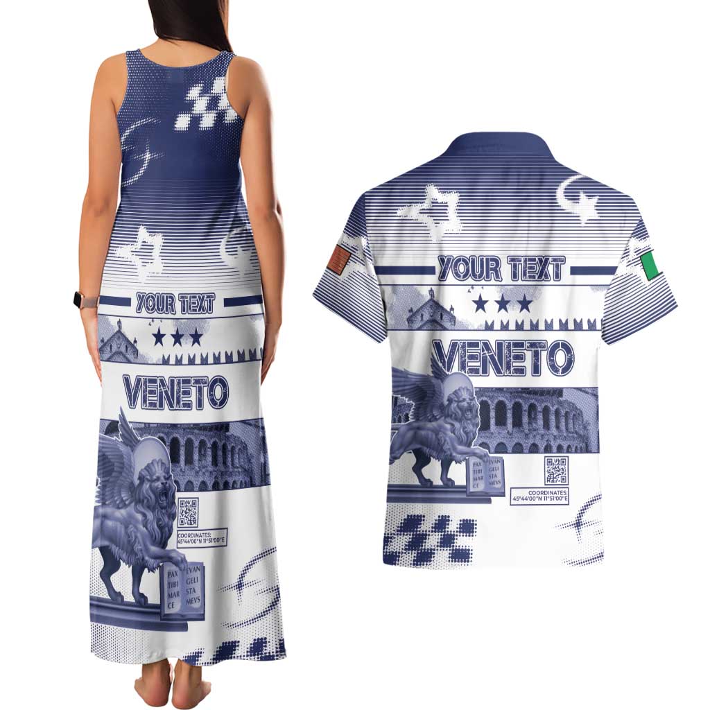 Personalized Italy Veneto Couples Matching Tank Maxi Dress and Hawaiian Shirt Lion Saint Mark Of Venetian Republic - Wonder Print Shop