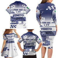 Personalized Italy Veneto Family Matching Long Sleeve Bodycon Dress and Hawaiian Shirt Lion Saint Mark Of Venetian Republic - Wonder Print Shop