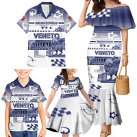 Personalized Italy Veneto Family Matching Mermaid Dress and Hawaiian Shirt Lion Saint Mark Of Venetian Republic - Wonder Print Shop