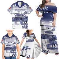 Personalized Italy Veneto Family Matching Off Shoulder Maxi Dress and Hawaiian Shirt Lion Saint Mark Of Venetian Republic - Wonder Print Shop