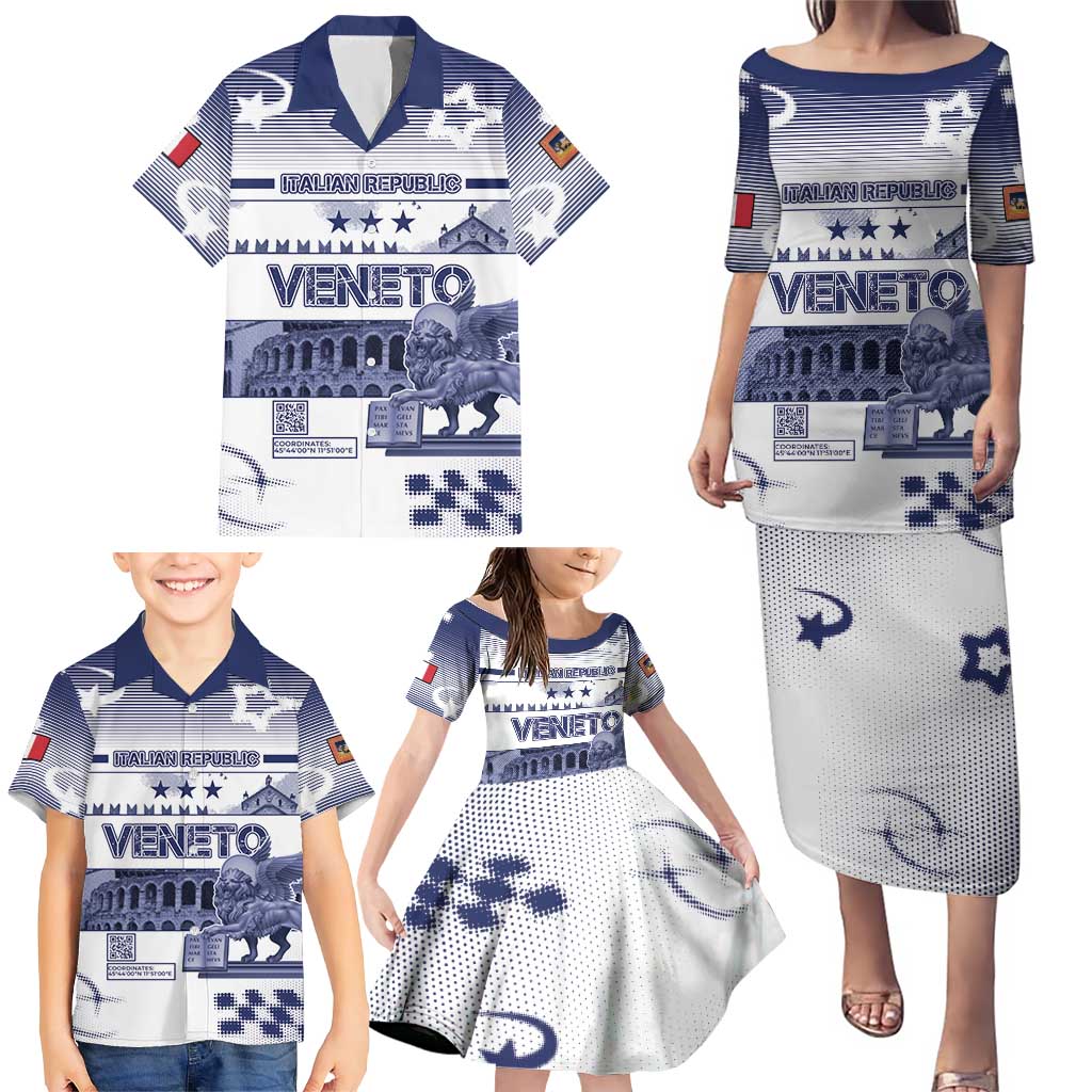 Personalized Italy Veneto Family Matching Puletasi and Hawaiian Shirt Lion Saint Mark Of Venetian Republic - Wonder Print Shop
