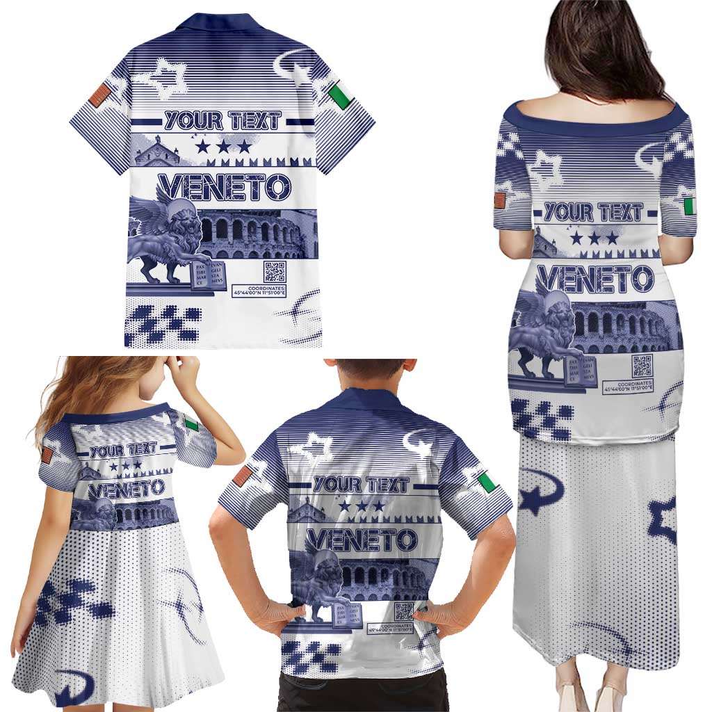 Personalized Italy Veneto Family Matching Puletasi and Hawaiian Shirt Lion Saint Mark Of Venetian Republic - Wonder Print Shop