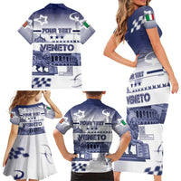 Personalized Italy Veneto Family Matching Short Sleeve Bodycon Dress and Hawaiian Shirt Lion Saint Mark Of Venetian Republic - Wonder Print Shop