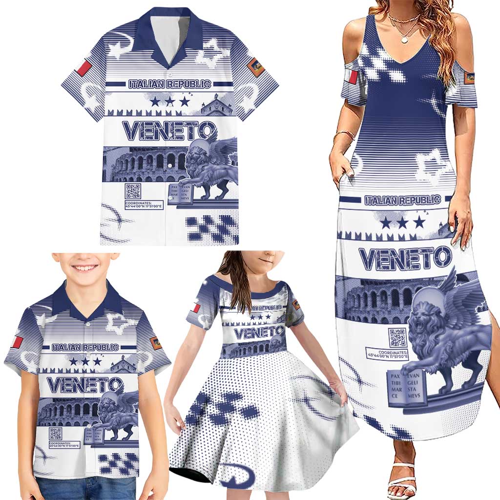 Personalized Italy Veneto Family Matching Summer Maxi Dress and Hawaiian Shirt Lion Saint Mark Of Venetian Republic - Wonder Print Shop