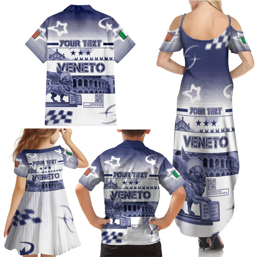 Personalized Italy Veneto Family Matching Summer Maxi Dress and Hawaiian Shirt Lion Saint Mark Of Venetian Republic - Wonder Print Shop