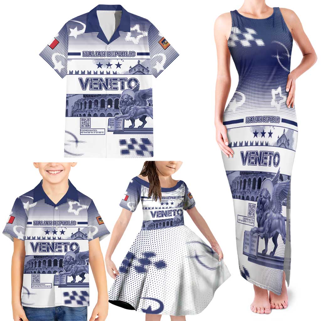 Personalized Italy Veneto Family Matching Tank Maxi Dress and Hawaiian Shirt Lion Saint Mark Of Venetian Republic - Wonder Print Shop