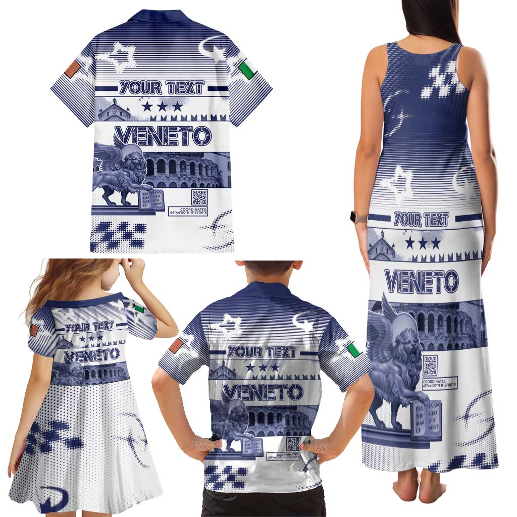 Personalized Italy Veneto Family Matching Tank Maxi Dress and Hawaiian Shirt Lion Saint Mark Of Venetian Republic - Wonder Print Shop