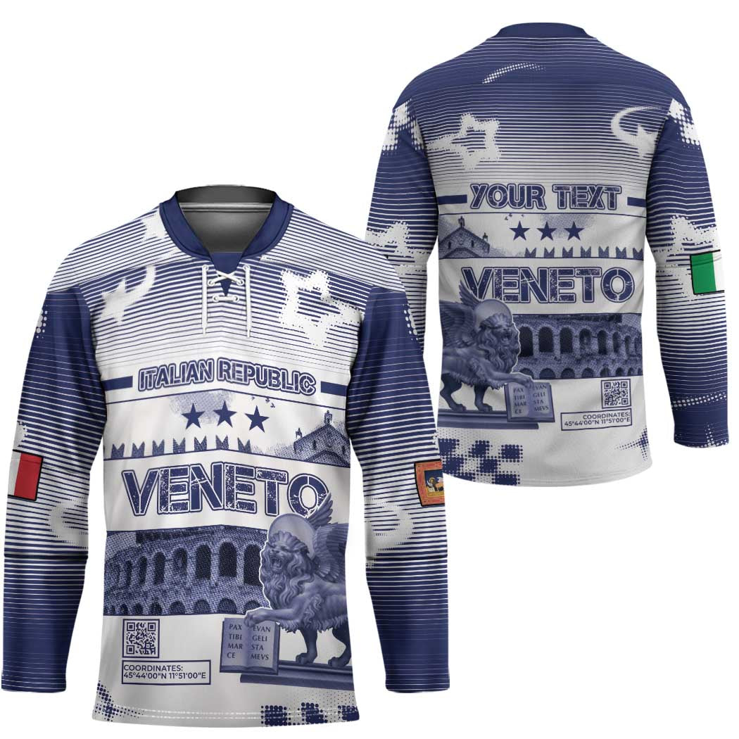 Personalized Italy Veneto Hockey Jersey Lion Saint Mark Of Venetian Republic - Wonder Print Shop