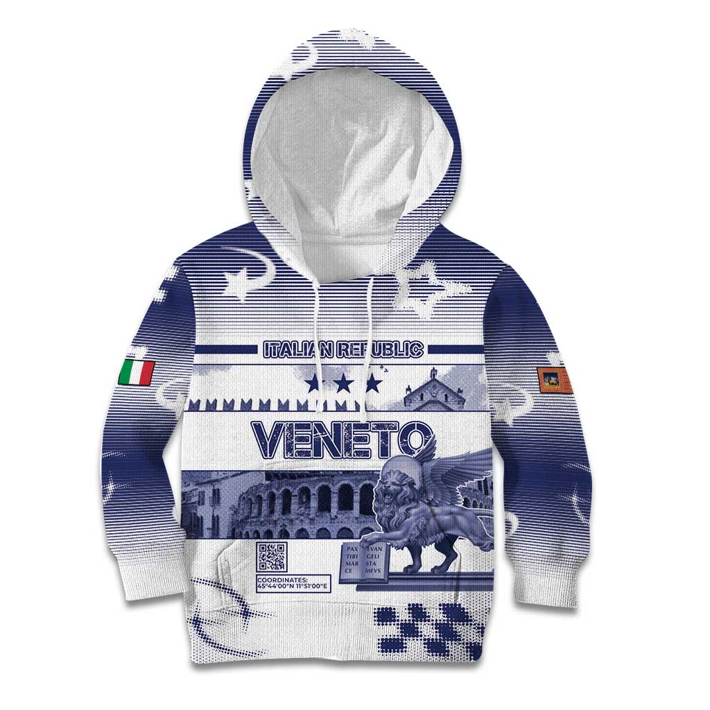 Personalized Italy Veneto Kid Hoodie Lion Saint Mark Of Venetian Republic - Wonder Print Shop