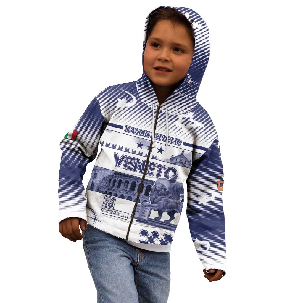 Personalized Italy Veneto Kid Hoodie Lion Saint Mark Of Venetian Republic - Wonder Print Shop