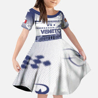 Personalized Italy Veneto Kid Short Sleeve Dress Lion Saint Mark Of Venetian Republic - Wonder Print Shop