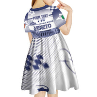 Personalized Italy Veneto Kid Short Sleeve Dress Lion Saint Mark Of Venetian Republic - Wonder Print Shop