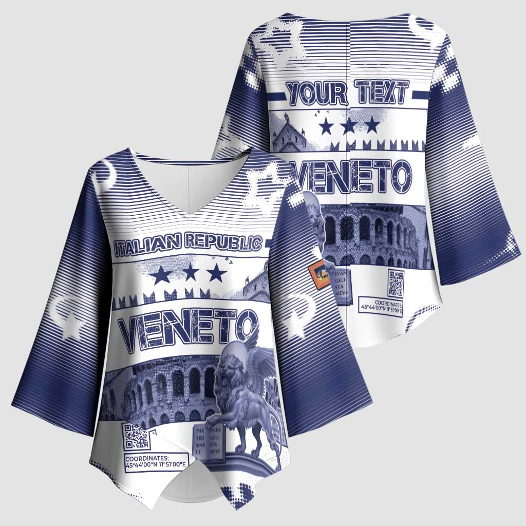 Personalized Italy Veneto Kimono Sleeve Blouse Lion Saint Mark Of Venetian Republic - Wonder Print Shop