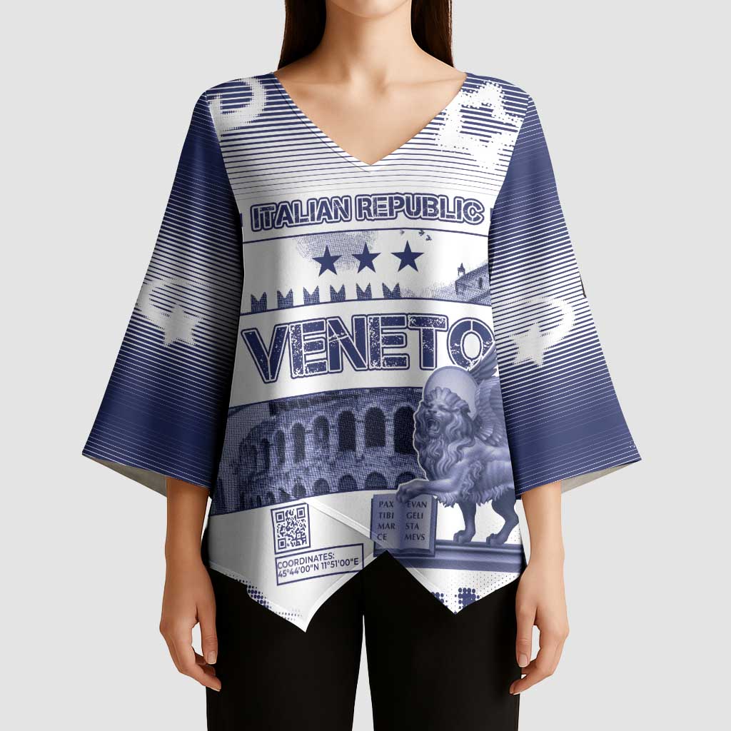 Personalized Italy Veneto Kimono Sleeve Blouse Lion Saint Mark Of Venetian Republic - Wonder Print Shop