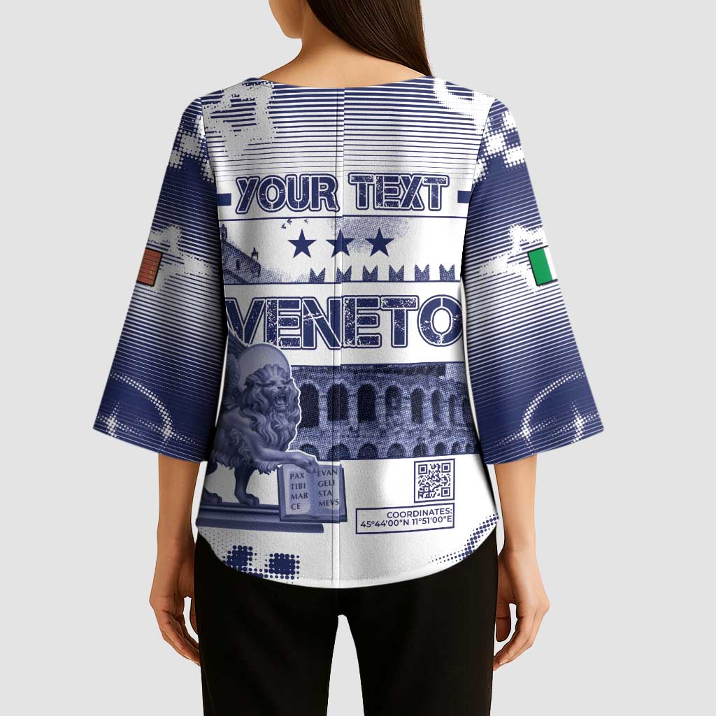 Personalized Italy Veneto Kimono Sleeve Blouse Lion Saint Mark Of Venetian Republic - Wonder Print Shop