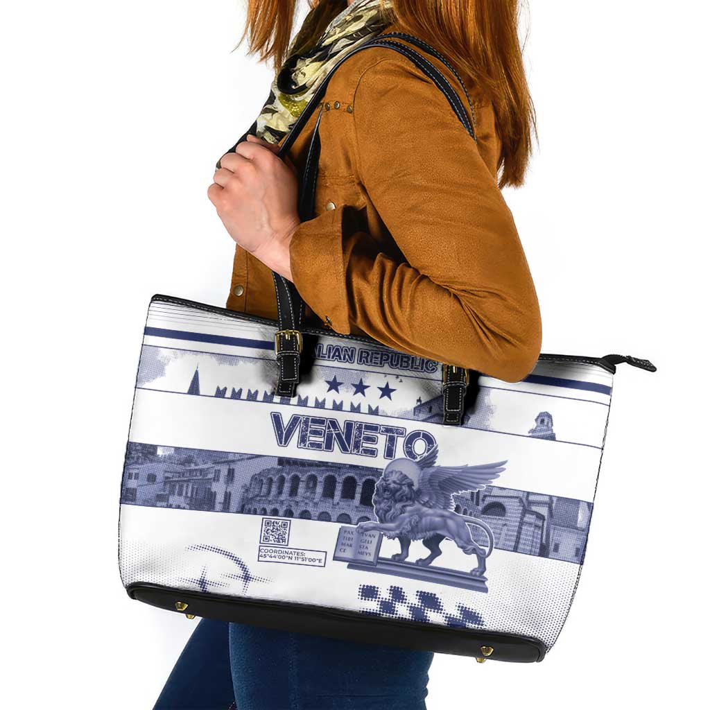 Italy Veneto Leather Tote Bag Lion Saint Mark Of Venetian Republic - Wonder Print Shop