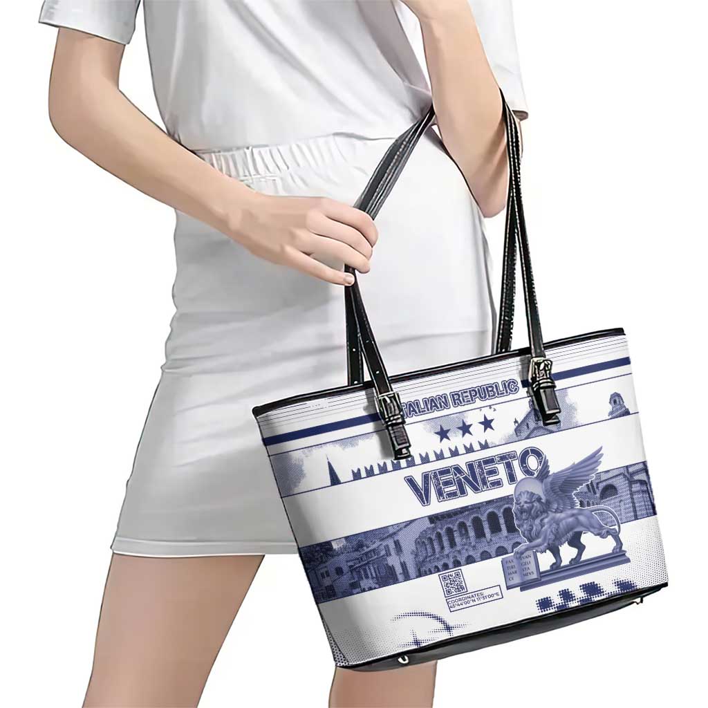 Italy Veneto Leather Tote Bag Lion Saint Mark Of Venetian Republic - Wonder Print Shop