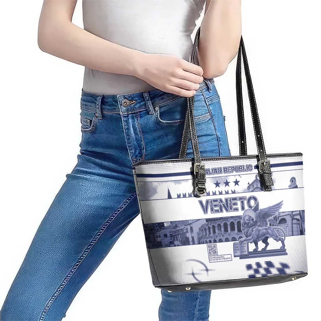 Italy Veneto Leather Tote Bag Lion Saint Mark Of Venetian Republic - Wonder Print Shop