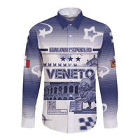 Personalized Italy Veneto Long Sleeve Button Shirt Lion Saint Mark Of Venetian Republic - Wonder Print Shop