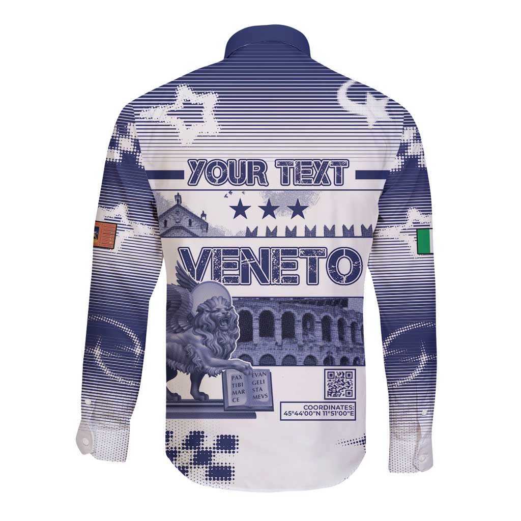 Personalized Italy Veneto Long Sleeve Button Shirt Lion Saint Mark Of Venetian Republic - Wonder Print Shop