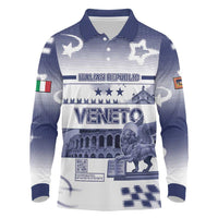 Personalized Italy Veneto Long Sleeve Polo Shirt Lion Saint Mark Of Venetian Republic - Wonder Print Shop