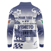 Personalized Italy Veneto Long Sleeve Polo Shirt Lion Saint Mark Of Venetian Republic - Wonder Print Shop
