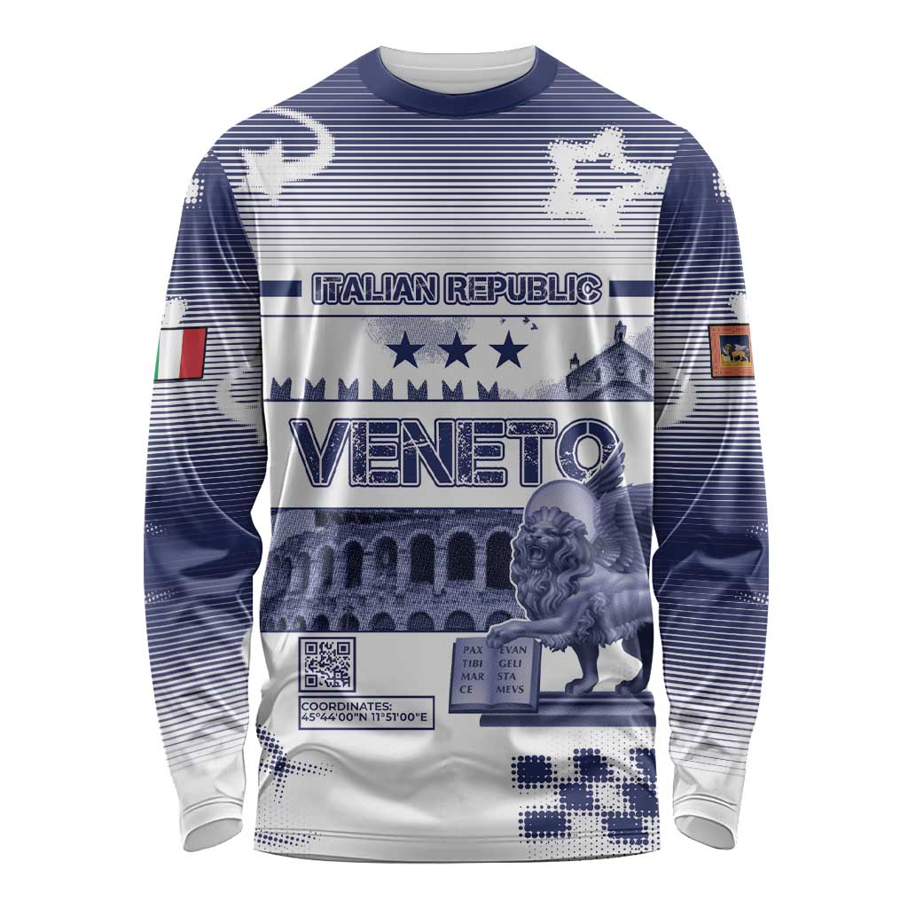 Personalized Italy Veneto Long Sleeve Shirt Lion Saint Mark Of Venetian Republic - Wonder Print Shop
