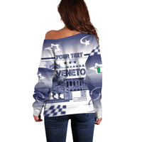 Personalized Italy Veneto Off Shoulder Sweater Lion Saint Mark Of Venetian Republic - Wonder Print Shop