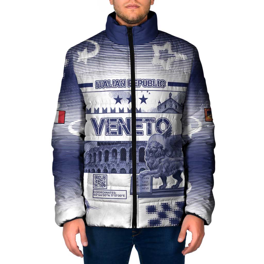 Personalized Italy Veneto Padded Jacket Lion Saint Mark Of Venetian Republic - Wonder Print Shop
